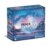 Clementoni - 35116 - Peace Puzzle - Light Blue - Jigsaw Puzzle 500 Pieces, Made In Italy, Jigsaw Puzzle For Adults