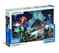 Clementoni - 37055 Anime Puzzle 1000 Pieces for Adults and Teenagers, Lupin 3 Illustration with Poster Included, Special Series, Gift Idea for Men, Made in Italy, 50 x 70 cm, 37055