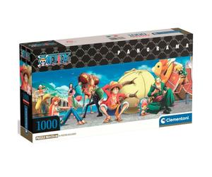 Clementoni - 37075 Jigsaw Puzzle 1000 Pieces for Adults and Teenagers, Special Series, Anime Theme One Piece, Poster Included, Compact Box, Gift Idea for Men and Women, Made in Italy, 98 x 33 cm