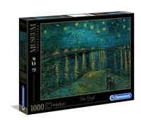 Clementoni-39344-Museum Collection-Van Gogh: Starry Night Over The Rhone-1000 Pieces, X
