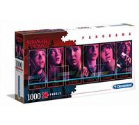 Clementoni - 39548 - Puzzle Panorama - Stranger Things - 1000 pieces - Made in Italy - jigsaw puzzles for adult - jigsaw puzzles Netflix