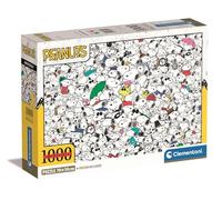 Clementoni - 39804 - Impossible Puzzle Peanuts - Jigsaw Puzzle 1000 Pieces, Jigsaw Puzzle For Adults, Comic Puzzle, Difficult - Made In Italy
