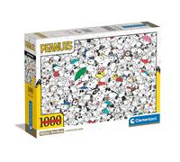 Clementoni - 39804 - Impossible Puzzle Peanuts - Jigsaw Puzzle 1000 Pieces, Jigsaw Puzzle For Adults, Comic Puzzle, Difficult - Made In Italy