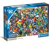 Clementoni 39863 Dc Comics Impossible 1000 Pieces Adults 14-99 Years, Gift for M