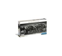 Clementoni - 39895 Jigsaw Puzzle 1000 Pieces for Adults and Teenagers, Collection, Herd of Giants, Elephant Image, with Poster Included, Compact Box, Gift Idea Made in Italy, 98 x 33 cm, 39895