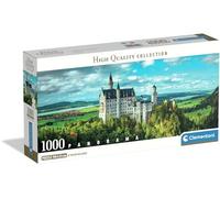 Clementoni Puzzle 39940 – 1000 pcs Neuschwanstein Castle with Poster, 98 x 33 cm, Made in Italy