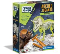 Clementoni -55031 - Arqueojugando Triceratops Phosphorescent - Science Game for