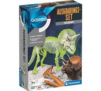 Clementoni 59273 Galileo Discovery Triceratops Excavation Kit, Exciting Toy for Children, Digging Dinosaur Fossils, for Small Explorers Aged 7+