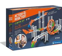 Clementoni 59302 Action & Reaction Starter Set, Multi-Piece Construction Kit for Construction a Marble Run, Toy for Children from 8 Years