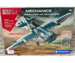 Clementoni 61326, Science Museum Mechanics Laboratory Aeroplanes and Helicopters Science Kit for children, Ages 8 years plus, Multicolor, 39.6 x 27.8 x 6 centimetres