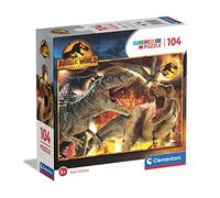 Clementoni 80512 Supercolor Jurassic World Dominion -104-Piece - Children Jigsaw Puzzle Age 6, Made in Italy, Multicolour [Amazon Exclusive]