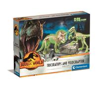 Clementoni Archeojuar Triceratops And Velociraptor Jurassic World 3