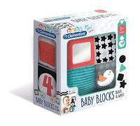 Clementoni - Baby Clementoni: Black & White Cubes for Toddlers, 4 Soft Blocks for Newborn Baby Sensory Development, Ideal for Early Learning and Motor Skills, Safe and Durable Baby Toy (0+ Months)