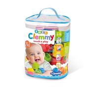 Clementoni- Baby Clemmy Soft Blocks (24pcs) - Safe & Scented Building Set for Sensory Play & Early Learning (6+ Months)