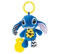 Clementoni Baby Disney Stitch Soft Rattle - Early Years Sensory Learning Toy, Stroller Pendant - New Born Gift for 3 Months+, Crinkle Squeaky Infant
