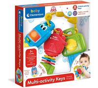 Clementoni Baby Electronic Keys, Toy Keys, Early Childhood, Electronic Musical Game, First Activity, Children 3 Months+ Multicoloured, 17460