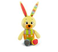 Clementoni Baby Infant Toys - Plush Benny the Bunny - New Born Gift, Animal Soft Toy, Early Development & Activity, Sensory Learning Toys, Cuddly Rabbit, Toddler 0 Months, Machine Washable, 17907