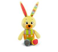 Clementoni Baby Infant Toys - Plush Benny the Bunny - New Born Gift, Animal Soft Toy, Early Development & Activity, Sensory Learning Toys, Cuddly Rabbit, Toddler 0 Months, Machine Washable, 17907
