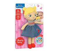 Clementoni Baby - Plush Soft Doll Cherry Terry Soft Doll for Newborn 0+ Months, Various Textures and Sensory Experience, Stimulates Affection and Care, 17601