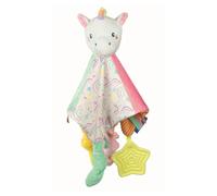 Clementoni Baby Soft Cuddles Unicorn Comforter, Dou Dou Soft for Babies 0+ Months, Customisable with Name, Sensory Stimulation and Reinsurance, 100% Washable, 17611