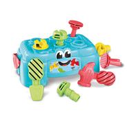 Clementoni- Baby Work Bench - Hammer, Screwdriver, Pliers & 6 Accessories for Hand-Eye Coordination & Manual Skills (10+ Months)