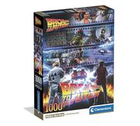 Clementoni Back to the Future 1000 Pieces Puzzle Compact Box for Teens and Young Adults Age 14+, Made in Italy, Screen Free Challenge That Boosts Focus and Problem Solving, Includes Poster, Fun Gift