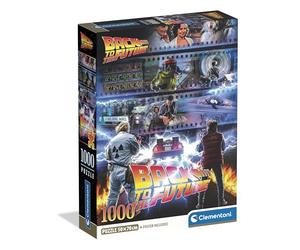 Clementoni Back to the Future 1000 Pieces Puzzle Compact Box for Teens and Young Adults Age 14+, Made in Italy, Screen Free Challenge That Boosts Focus and Problem Solving, Includes Poster, Fun Gift