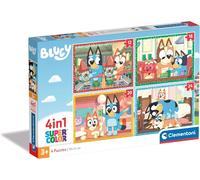 Clementoni Bluey 4 In 1 Puzzle Super Colour (12, 16, 20, 24Pcs) New Kids Gift 3+