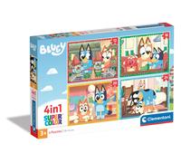 Clementoni Bluey Puzzel 4 in 1 - Supercolor, Puzzel Voor Kinderen, G (US IMPORT)