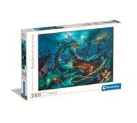 Clementoni Collection-The Underwater Battle-3000 Pieces-Puzzle Author Illustration Paolo Barbieri Horizontal Fun for Adults Made in Italy Multic