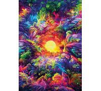 Clementoni Colour Boom Psychedelic Jungle Sunrise Jigsaw Puzzle (500 Pieces)