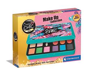 Clementoni- Crazy Chic Be Yourself Collection: Be a Rocker Make Up Palette, Safe & Washable Cosmetics for Kids (10+ Years)