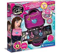 Clementoni- Crazy Chic: Lovely Fashion Bag Make Up Set for Kids, Safe & Washable Cosmetics (6+ Years)