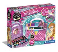 Clementoni- Crazy Chic Miss Bag: Kids Makeup Set, 22 Pieces, Safe & Fun (6+ Years)