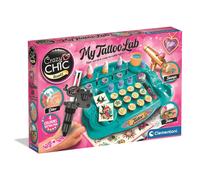 Clementoni - Crazy Chic Studio: Temporary Tattoo Kit for Kids with Stencils & Paints (6+ Years)