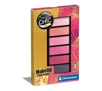 Clementoni Crazy Chic Teen Eyeshadow: Pink, Trousse Shadow, Safe and Anti-Allergic Tricks, Girls' Cosmetic Set 9 Years, Easy Washable, Multicoloured - 18852