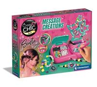 Clementoni Crazy Chic TS Message Creations Kit, Make Your Own Bracelets & Necklaces with Letters, Beads & Rhinestones, Ages 6+