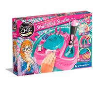 Clementoni- Crazy Chic Nail Art Studio: Nail Polish, Stickers & Glitter for Kids! (6+ Years)