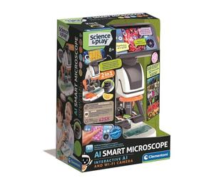 Clementoni Digital Microscope with WiFi - 2-in-1 Optical and Digital Microscope with Camera, App and Interactive Slides for Kids 8+