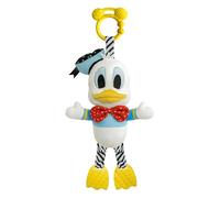 Clementoni Disney Baby Donald - First Activities Plush, Interactive Cuddly Toy with Rattle and Squeaker, Teething Ring Promotes Sensory Skills from 6 Months