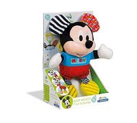 Clementoni- Disney Baby Mickey Plush Toy: Soft Doll with Sounds & Textures (6+ Months)