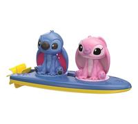 Clementoni Disney Baby Stitch & Angel Surf Floating Bath Game for Children from 6 Months Soft Rubber without Holes Anti-Mould with Rotating Propeller 17627