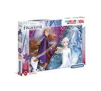 Clementoni Disney Frozen 2 Glitter Effect Puzzle Of 104 Pieces - Version 2 - 33.5 x 23.5 CM