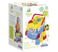 Clementoni Mickey and Friends Shape Sorter Bus, Color May Vary