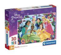 Clementoni - 20276 - Supercolor Puzzle - Disney Princess - 30 Pieces, Jigsaw Puzzle For Kids Age 3, Puzzle Cartoon, Made In Italy