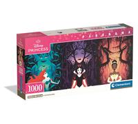 Clementoni Jigsaw Puzzle Panorama 1000 pieces, Disney Princess, Puzzle for Adults 14-99 Years, Compact box, Made in Italy, 39894