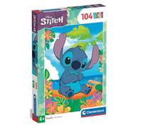 Clementoni Jigsaw Puzzle Disney Stitch 104 Pieces - Supercolor Puzzle For Children 6-8 Years, Cartoon, Disney, Gift For Boy/Girls, Puzzle For Kids, Made In Italy, 25755