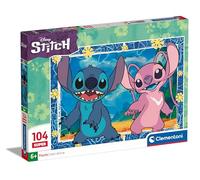Clementoni Disney Stitch Puzzle with 104 Super Pieces for Children from 6 Years, Colourful Children's Puzzle with Special Luminosity, 27573