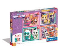 Clementoni Disney Super Kitties Puzzle 4 in 1 - Disney Puzzle für Kinder ab 3 Ja