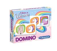 Clementoni - Domino Pocket Unicorn, 18033, multi-coloured